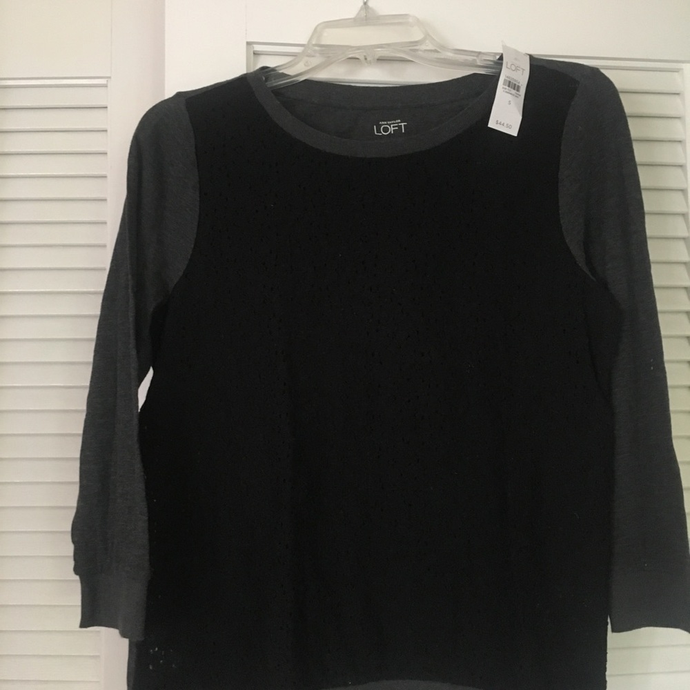 New Loft top. Black lace front